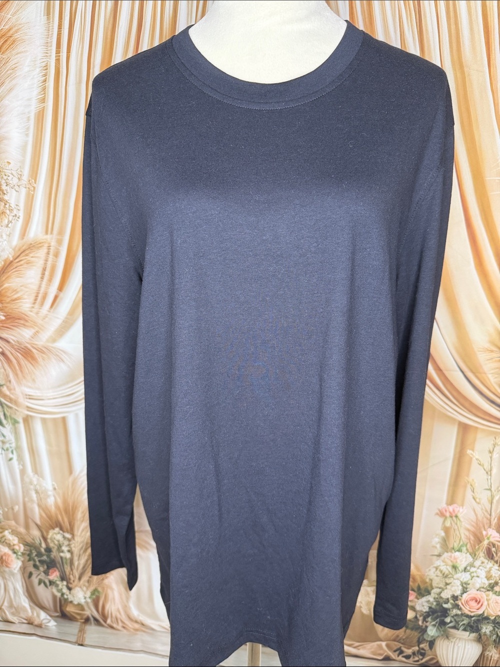 Sonoma Black Long-Sleeve Crew Neck Tee Shirt NWOT